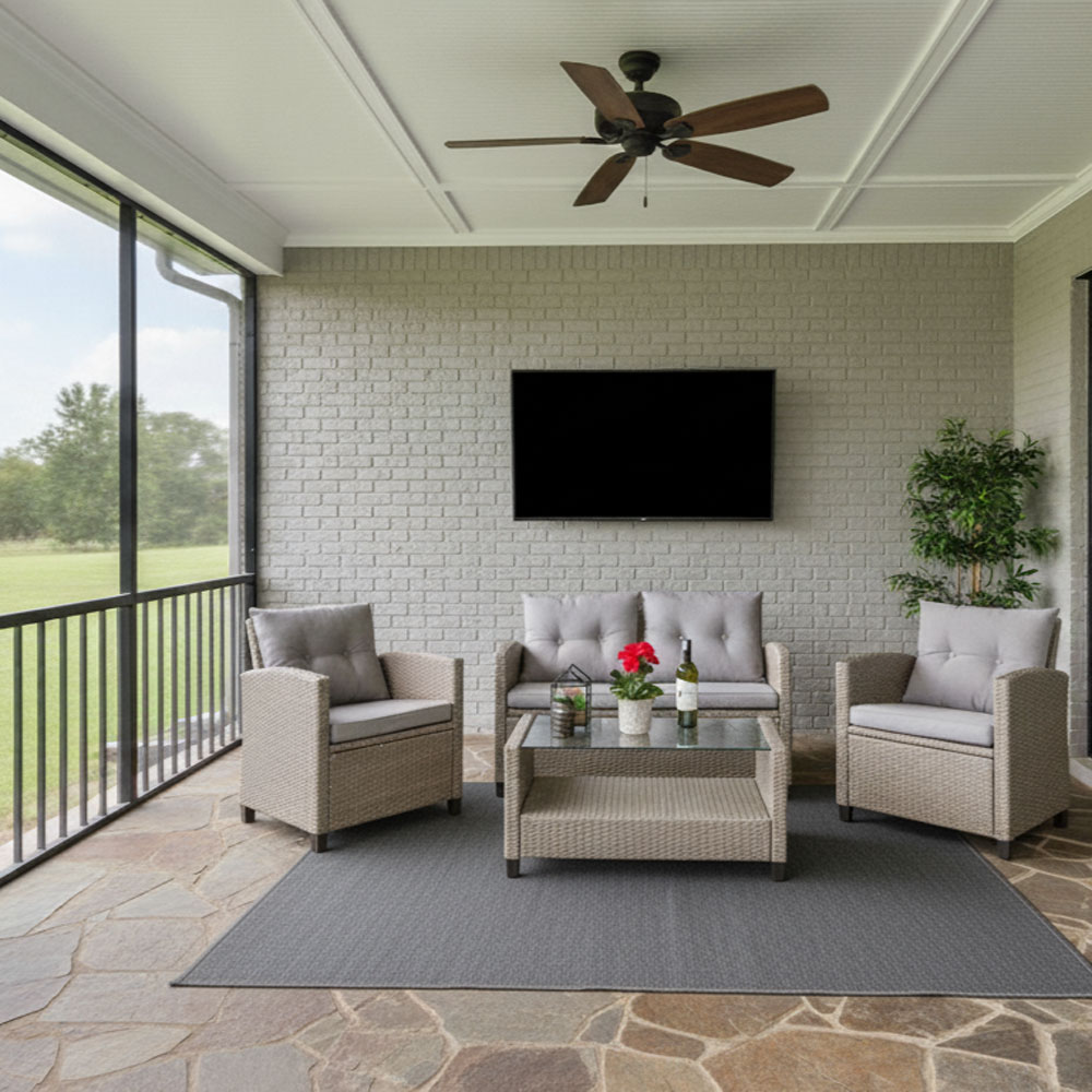 Set of 2 Stackable Black End Tables with Storage Shelf – Particle Board & Solid Pine Legs - Image 7