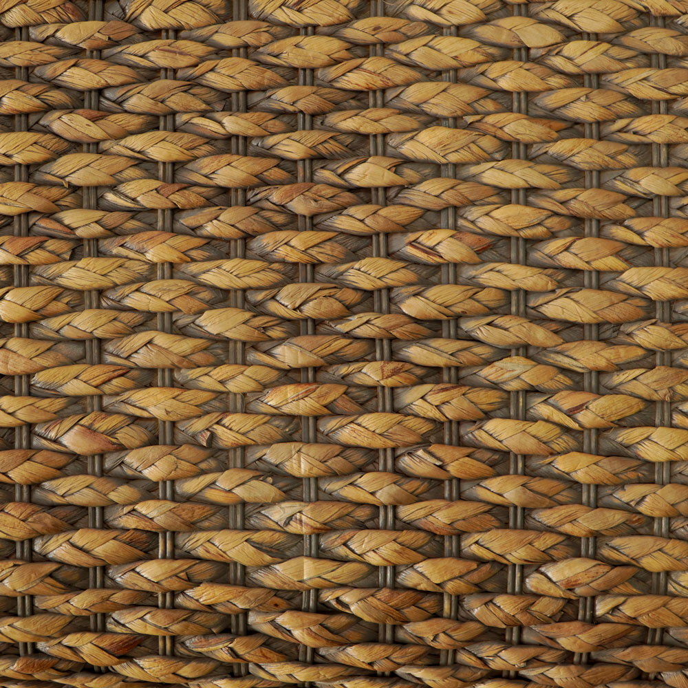 Handmade Acacia Indoor Bench with Grey Water Hyacinth Braided Seat - Image 2