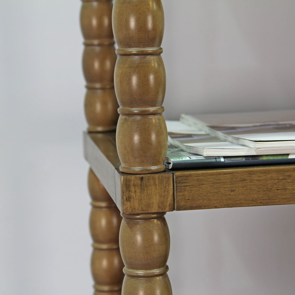 Solid Acacia Wood 6-Tier Bookcase with Drawer – Freestanding Storage Shelf - Image 11