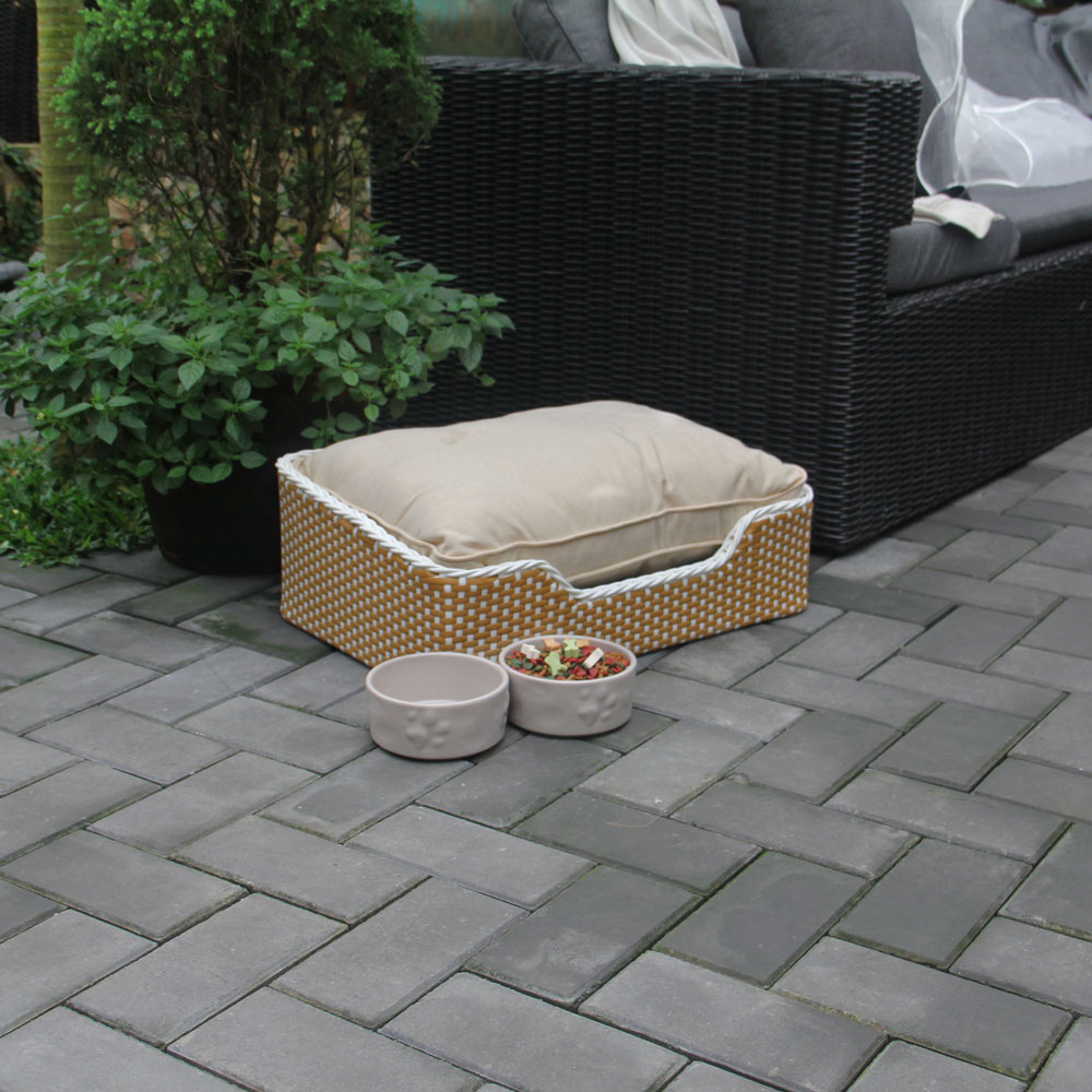 Hand-Woven Wicker Cat Bed with Removable Cushion – Powder-Coated Steel Frame Pet Sofa - Image 8