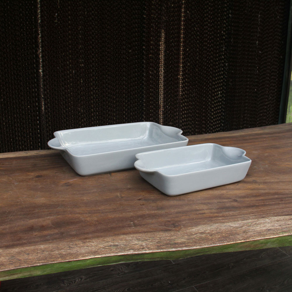 Stoneware Baking Sheet Set with Handles – Set of 2 Kitchen Baking Dishes (Big & Small) - Image 5