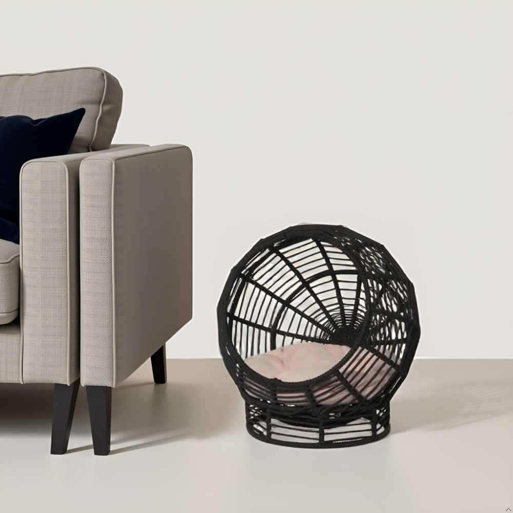 Modern Woven Rope Cat Bed with Removable Cushion – Stylish Indoor Pet Lounge - Image 17