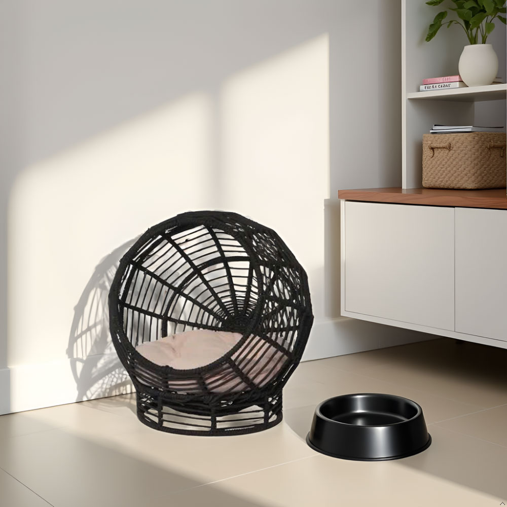 Modern Woven Rope Cat Bed with Removable Cushion – Stylish Indoor Pet Lounge - Image 13